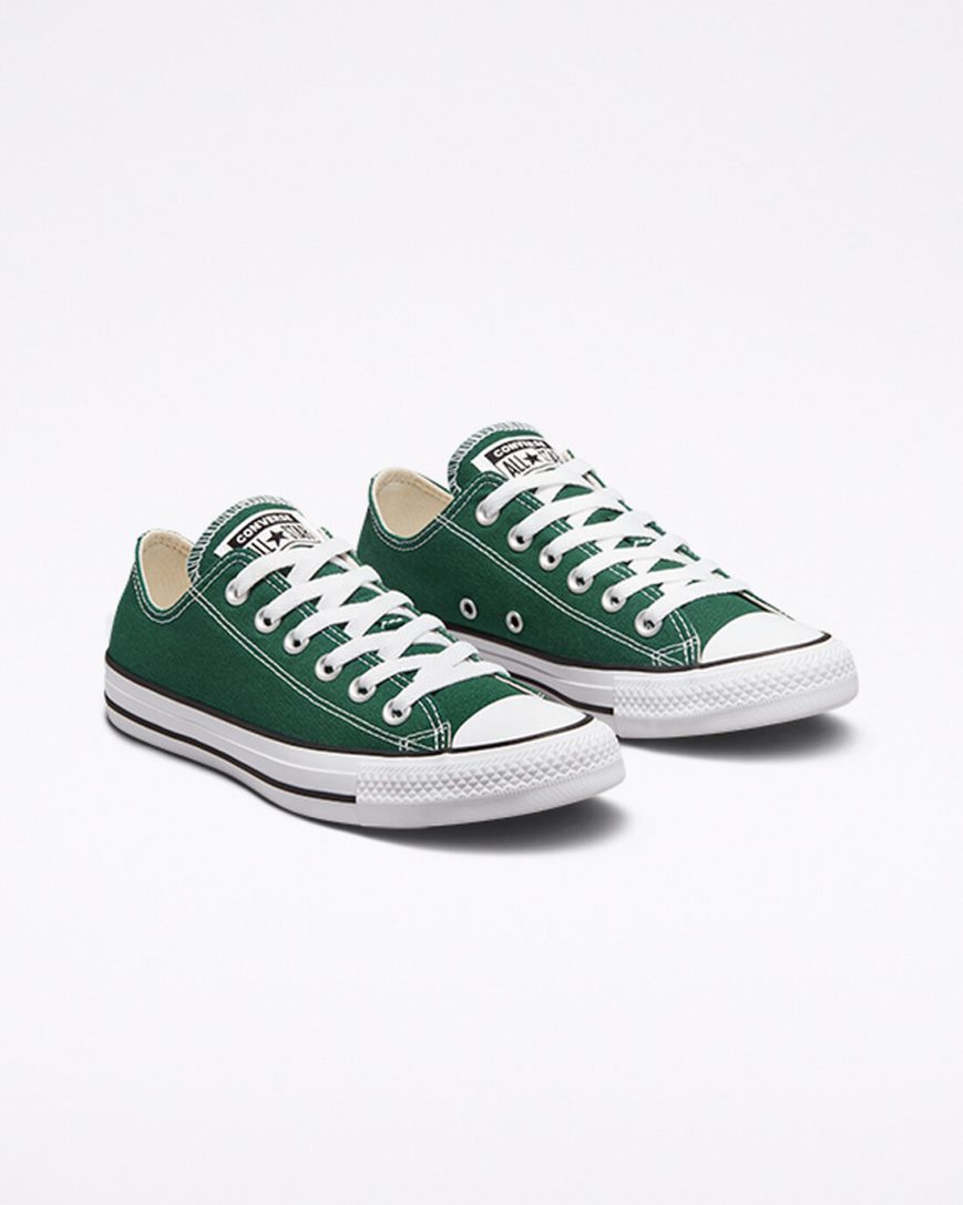 Zapatillas Bajas Converse Chuck Taylor All Star Seasonal Color Mujer Verde Blancas Negras | PE 2PE7W4